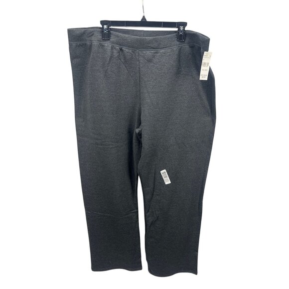 Hanes Women's EcoSmart Relaxed Fit Lounge Pants Plus Size 2XL Gray Casual - Picture 1 of 3